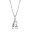 Charles & Colvard Moissanite Cushion Pendant 1-3/4 Ct. T.w. Diamond Equivalent In 14k White Gold In Gold