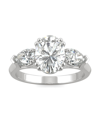 CHARLES & COLVARD MOISSANITE THREE STONE ENGAGEMENT RING 3 CT. T.W. DIAMOND EQUIVALENT IN 14K WHITE GOLD