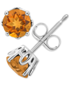 Macy's Rhodolite Garnet Stud Earrings (1-1/5 Ct. T.w.) In Sterling Silver (also In Opal, Citrine, White Top In Orange