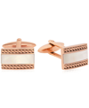 Rhona Sutton Sutton Stainless Steel Stone Inset Cufflinks In Gold