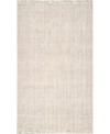 Nuloom Natura Natura Collection Chunky Loop 5' X 7'6" Area Rug In Tan/beige