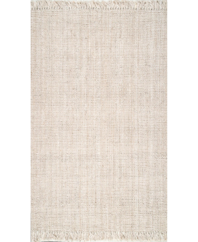 Nuloom Natura Natura Collection Chunky Loop 5' X 7'6" Area Rug In Tan/beige