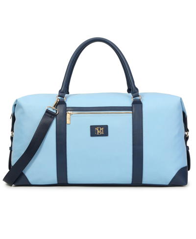 Badgley Mischka Barbara Xl Tote Weekender Travel Bag In Light Blue