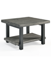 ALATERRE FURNITURE POMONA METAL AND RECLAIMED WOOD SQUARE COFFEE TABLE