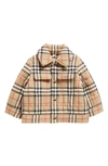 Burberry Kids' Check Quilted Jacket In Archive Beige Ip Chk