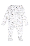 Paper Cape Babies' Peter Pan Collar Fitted Pima Cotton One-piece Pajamas In Wildflower Print