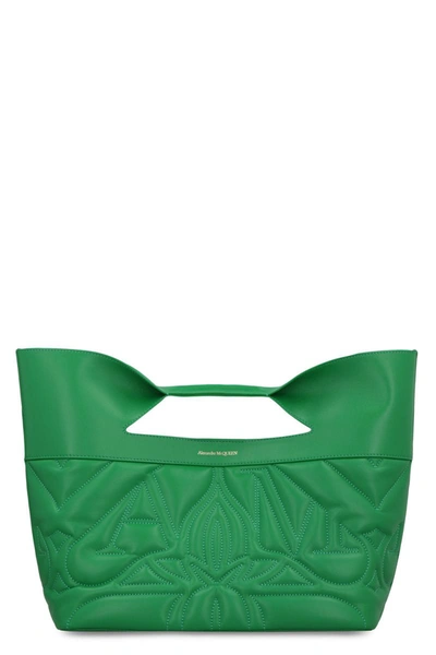 Alexander Mcqueen The Bow Leather Small Bag In Green