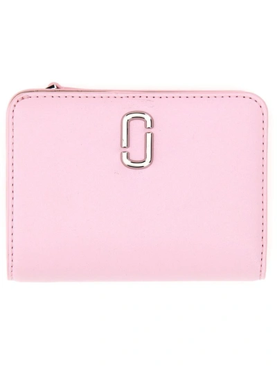 Marc Jacobs Mini Compact Wallet The J Marc In Pink