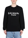 BALMAIN BALMAIN JERSEY WITH LOGO INLAY