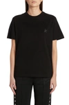 Golden Goose Cotton T-shirt With Iconic Frontal Star In Black