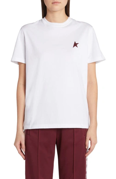 Golden Goose Regular Fit Small Star Logo Graphic T-shirt In White