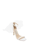 Charles David Emotional Tulle Bow Sandal In White