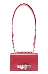 Alexander Mcqueen Mini The Biker Jeweled Satchel Leather In Red