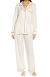 Eberjey Gisele Print Jersey Knit Pajamas In Hearts Ivory/rosewood