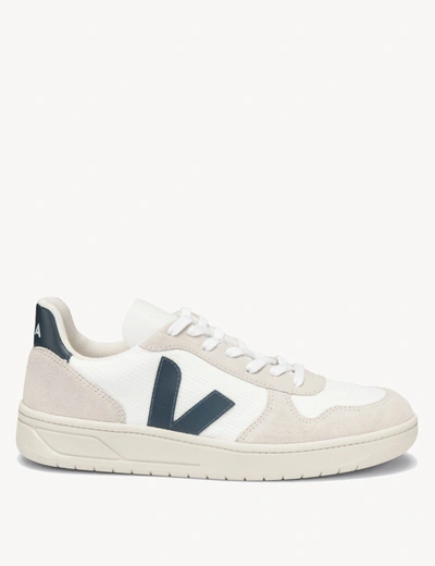 Veja V-10 B-mesh Trainers - White Nautico In White,navy