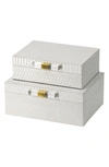 R16 Home Snake Embossed Box In White