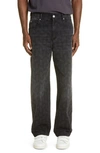 Isabel Marant Jorje Denim Straight Leg Jeans In Faded Black