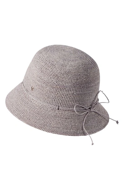 Helen Kaminski Packable Raffia Cloche In Eclipse Melange