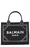 Balmain B-army Small Tote Bag In Ivory/ Black