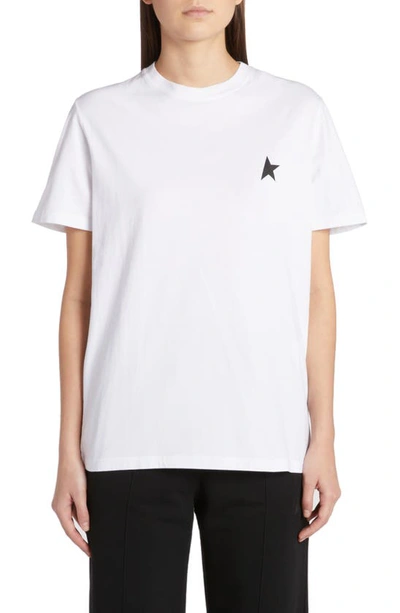 Golden Goose Regular Fit Small Star Logo Graphic T-shirt In Bianco