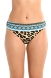 La Blanca Running Shirred Banded Hipster Bikini Bottoms In Tan