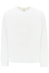 Burberry Mens White Crew-neck Sweatshirt With Equestrian Knight Motif For Fw23 In White
