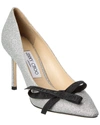 Jimmy Choo Romy 85 Glitter Pump In Silver