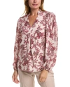 Elie Tahari Silk Blouse In Red