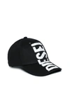 Diesel Gabardine Baseball Cap With Watercolor Effect Logo In Black