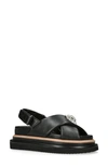 Kurt Geiger Orson Cross Strap Sandal In Black