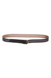 Alaïa Neo Vienne Black Leather Belt In Noir