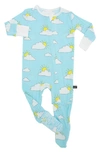 PEREGRINEWEAR PARTLY CLOUDY PRINT FITTED ONE-PIECE FOOTED PAJAMAS