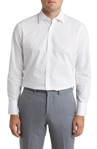 Nordstrom Canclini Seersucker Dress Shirt In White Brilliant