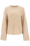 By Malene Birger Cierra Wool-blend Crew Neck Sweater In Beige In Beige