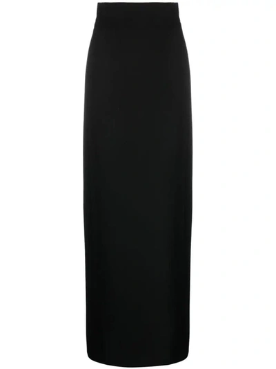 Wardrobe.nyc Column High-waist Wool Skirt In Blk