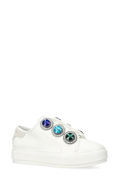 Kurt Geiger Leather Laney Octavia Sneakers In White