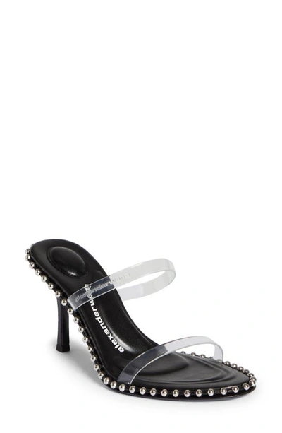 Alexander Wang Nova Studded Slide Sandal In Black