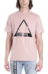 Hvman Triangle Cotton Logo Graphic Tee In Dusty Pink