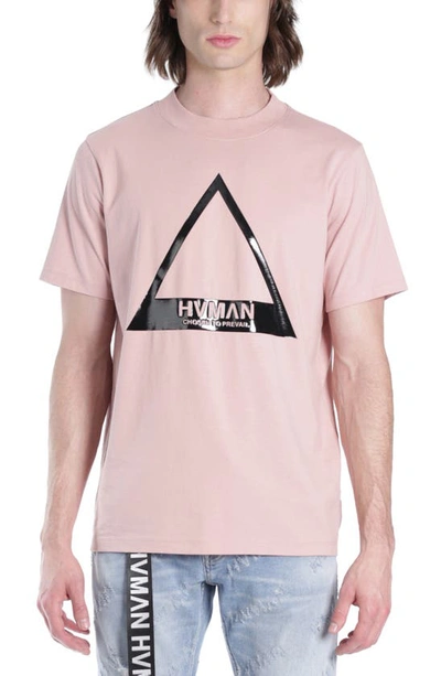 HVMAN HVMAN TRIANGLE COTTON LOGO GRAPHIC TEE