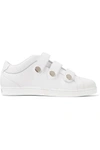 JIMMY CHOO NY STUDDED LEATHER SNEAKERS