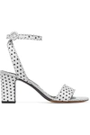 TABITHA SIMMONS LETICIA POLKA-DOT TWILL SANDALS