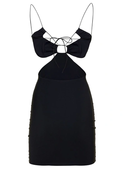 Amazuìn Eva Crystal Minidress In Black