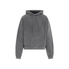 Acne Studios Logo Patch Cotton Hoodie In Grey