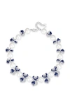 Classicharms Blue Enamel Butterfly Necklace In Silver