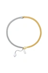 Classicharms Two-tone Chain Baroque Pearl Necklace In Silver