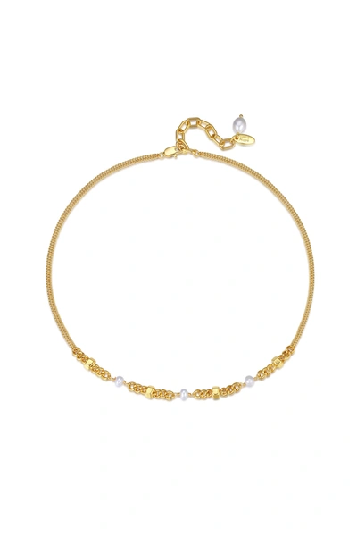 Classicharms Popular Double Stranded Necklace With Natural Pearls In Gold