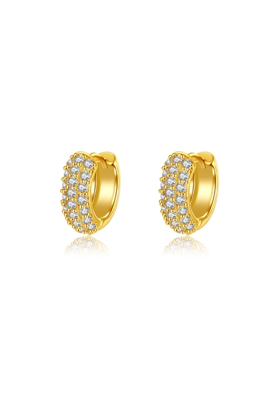 Classicharms Simple Diamond Huggie Earrings In Gold