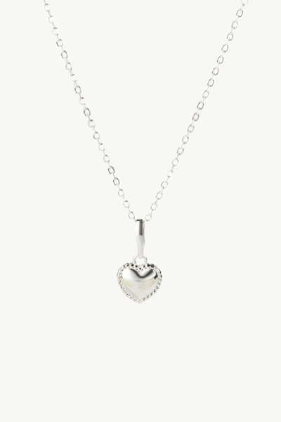 Classicharms 925 Sterling Silver Carved Heart Pendant Necklace