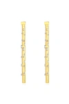 Classicharms Golden Tassel Zirconia Earrings In Gold