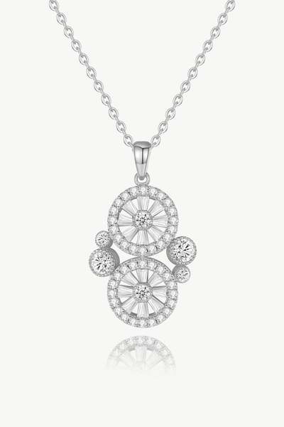 Classicharms Silver Wheel Of Fortune Necklace In Grey